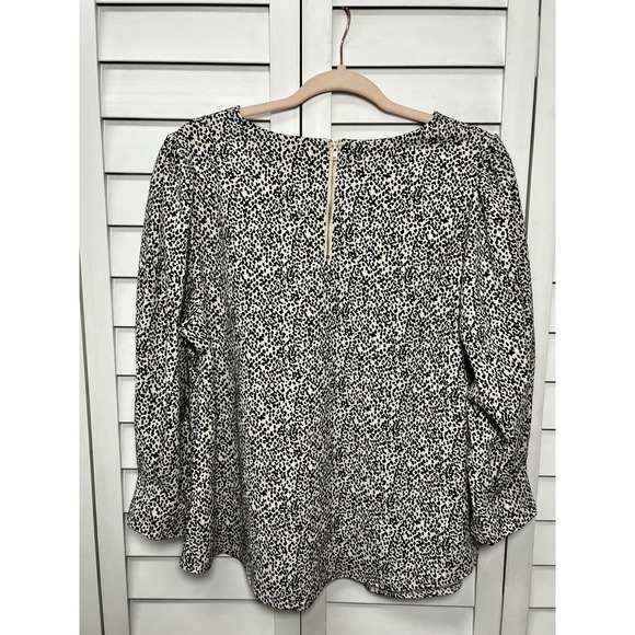 Melloday Cheetah Print Balloon Sleeve Top Women's Size 1X - Picture 7 of 7